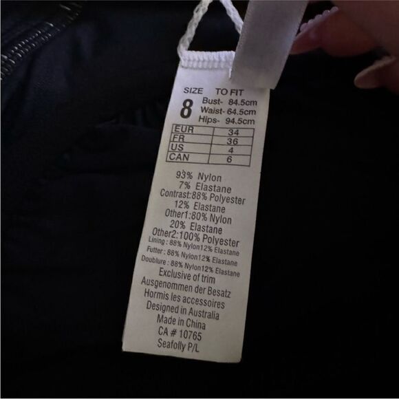 Seafolly NWT Quilted Bralette Bikini Top in Black Size 4 - Picture 9 of 10